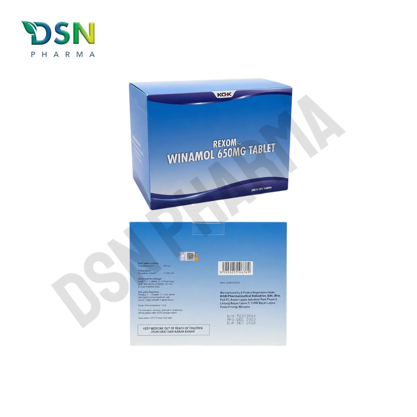 WINAMOL UNM-REXOM 650MG TAB 100X10