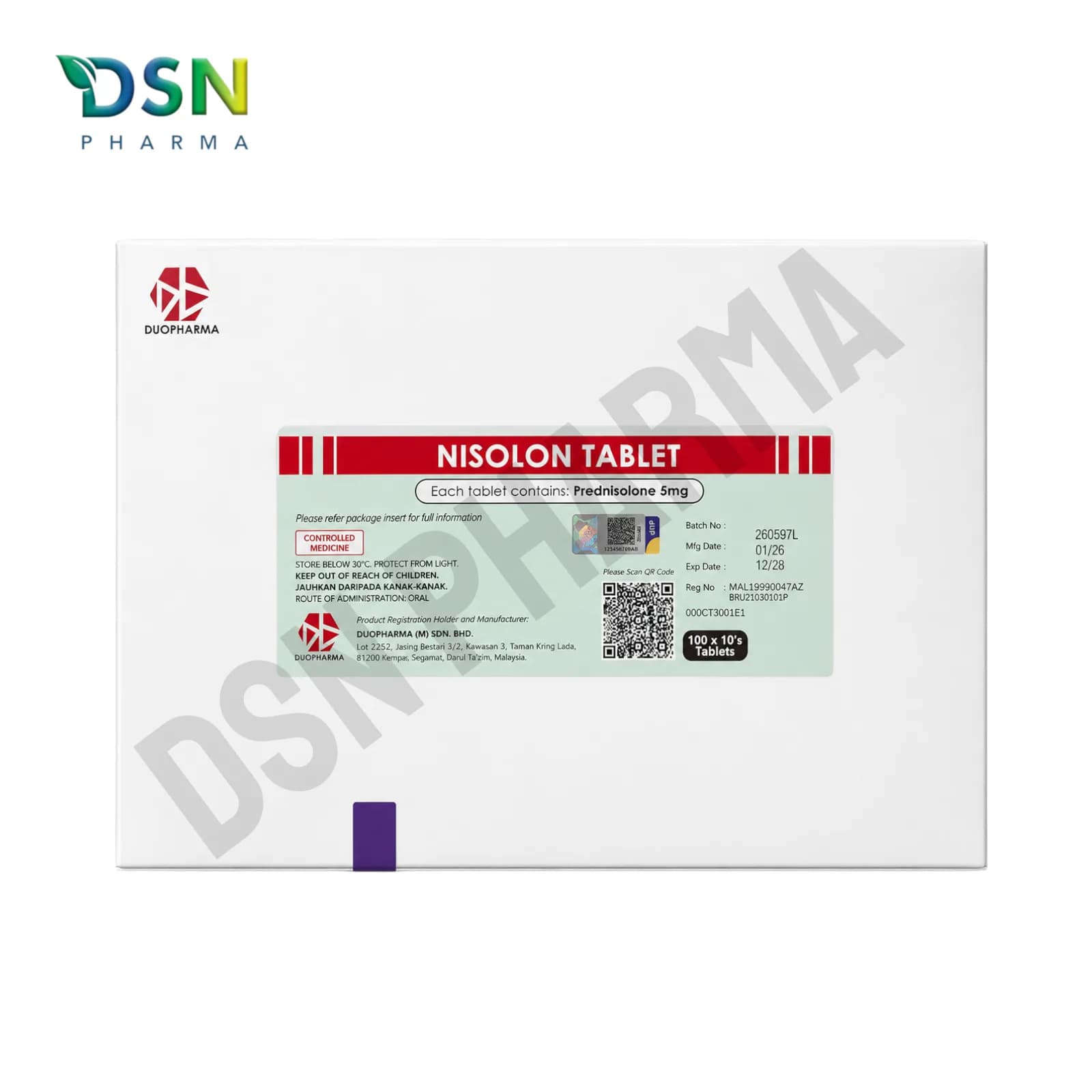 NISOLON 5MG TAB 100X10s