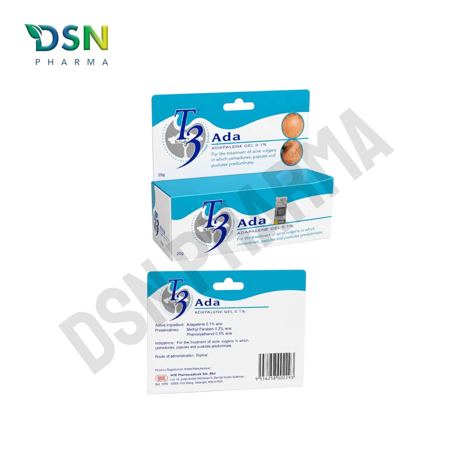 T3 ADA ADAPALENE GEL 0.1%
